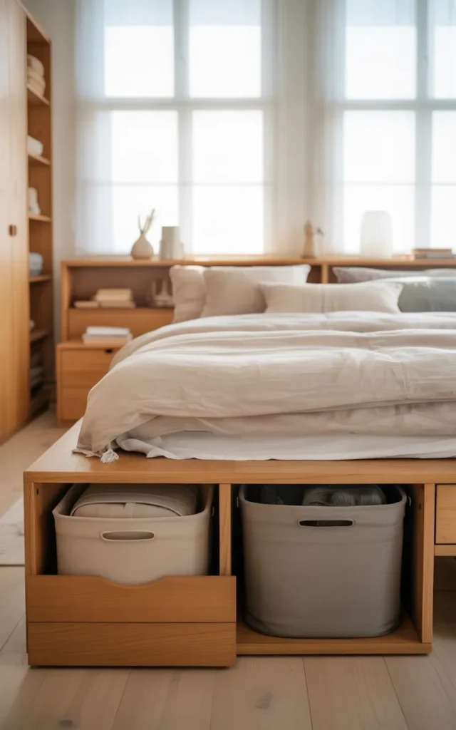 Add an under-bed storage system that actually looks tidy