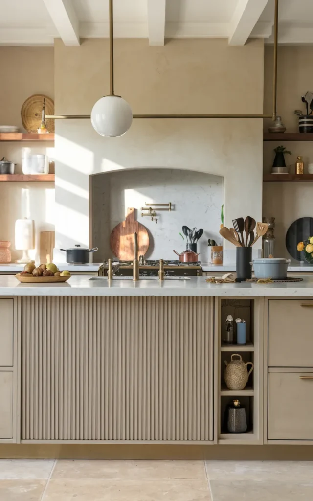 Add fluted wood details for subtle texture
