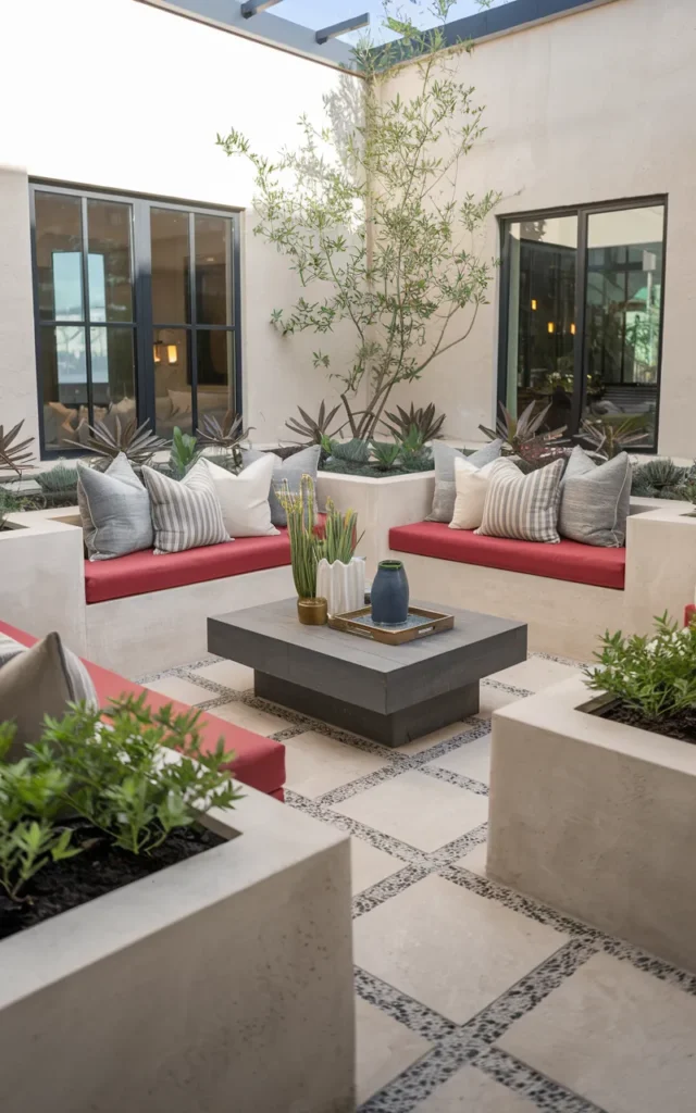 Arrange Built-In Bench Seating