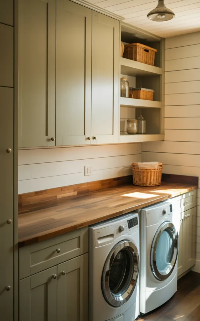 Build a Custom Countertop Across the Entire Laundry Wall