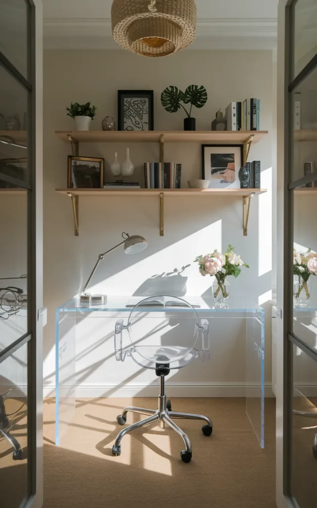 Choose transparent furniture pieces