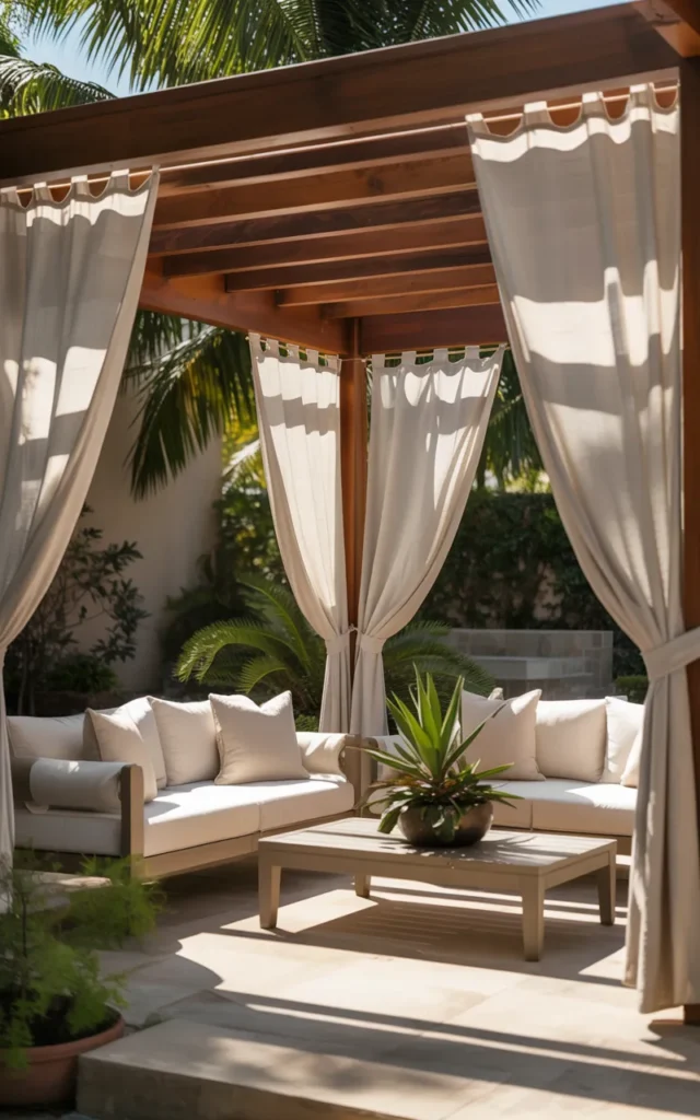 Create Privacy with Outdoor Curtains