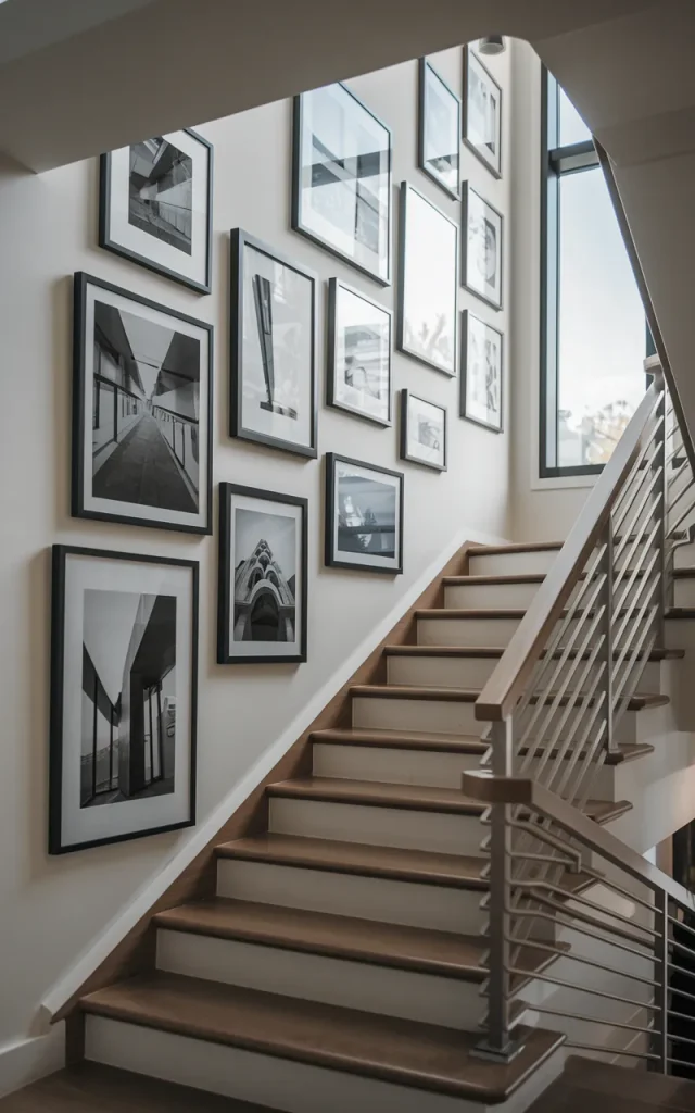Create a Floating Frame Gallery Along the Stair Slope