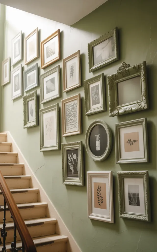 Create a Staircase Collage Wall With Overlapping Frames