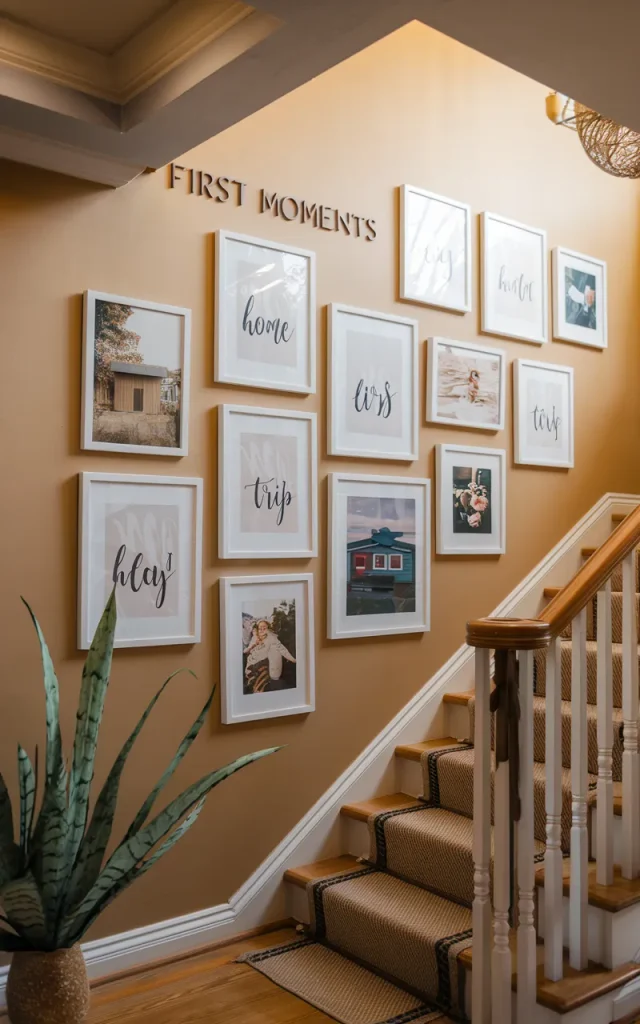 Create a Staircase “First Moments” Wall