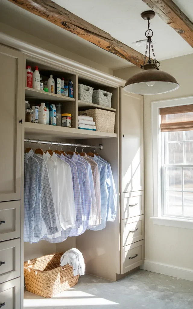 Design a Built-In Hanging Rod for Fresh Laundry