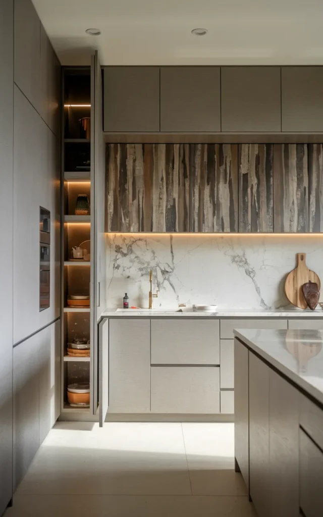 Design a hidden pantry wall