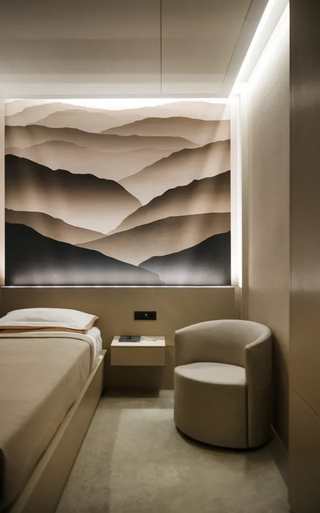 Hang artwork slightly larger than you think you need