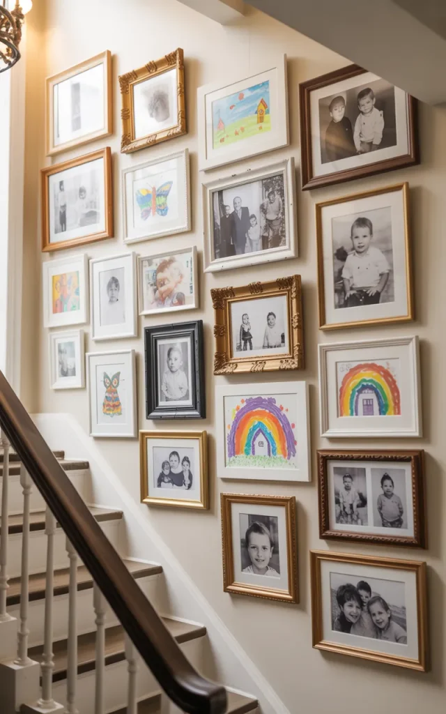 Mix Kids’ Art With Family Photos