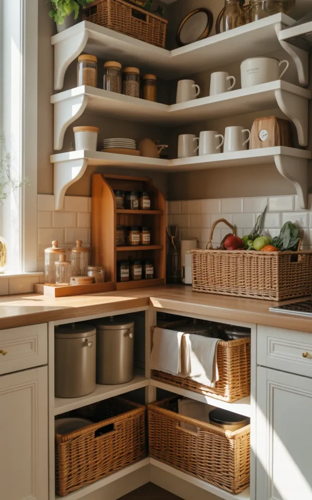 Turn awkward corners into smart storage zones