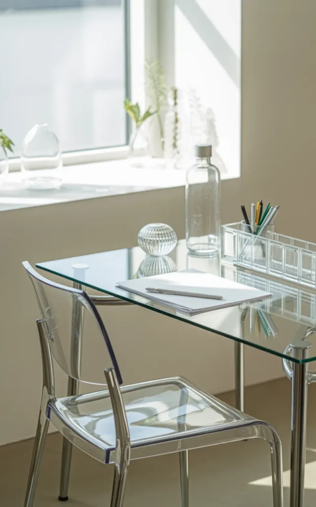 Use Clear Accessories to Reduce Visual Weight