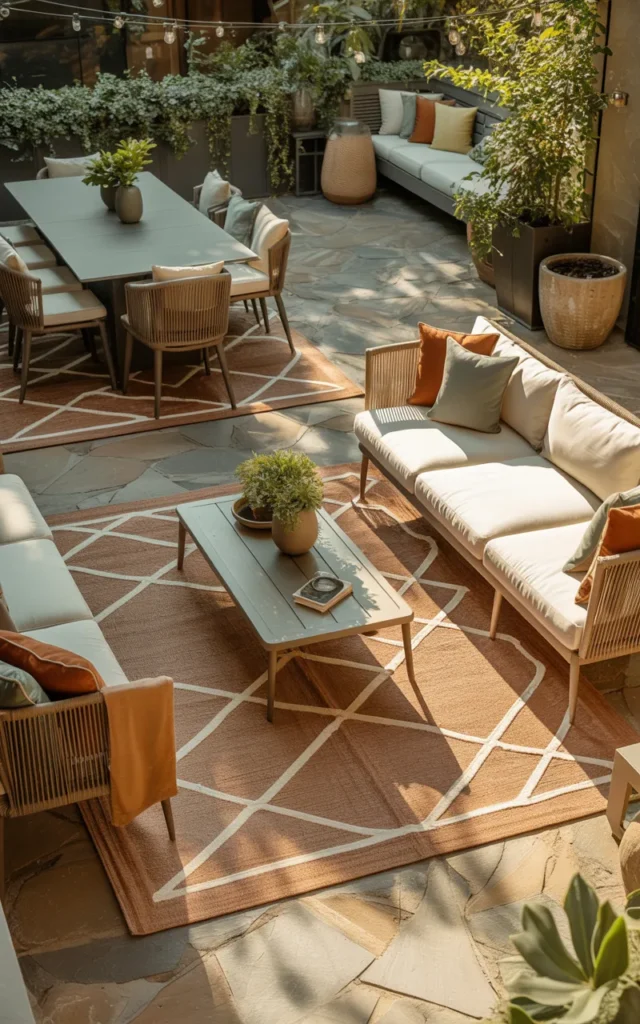 Use Outdoor Rugs to Define Spaces