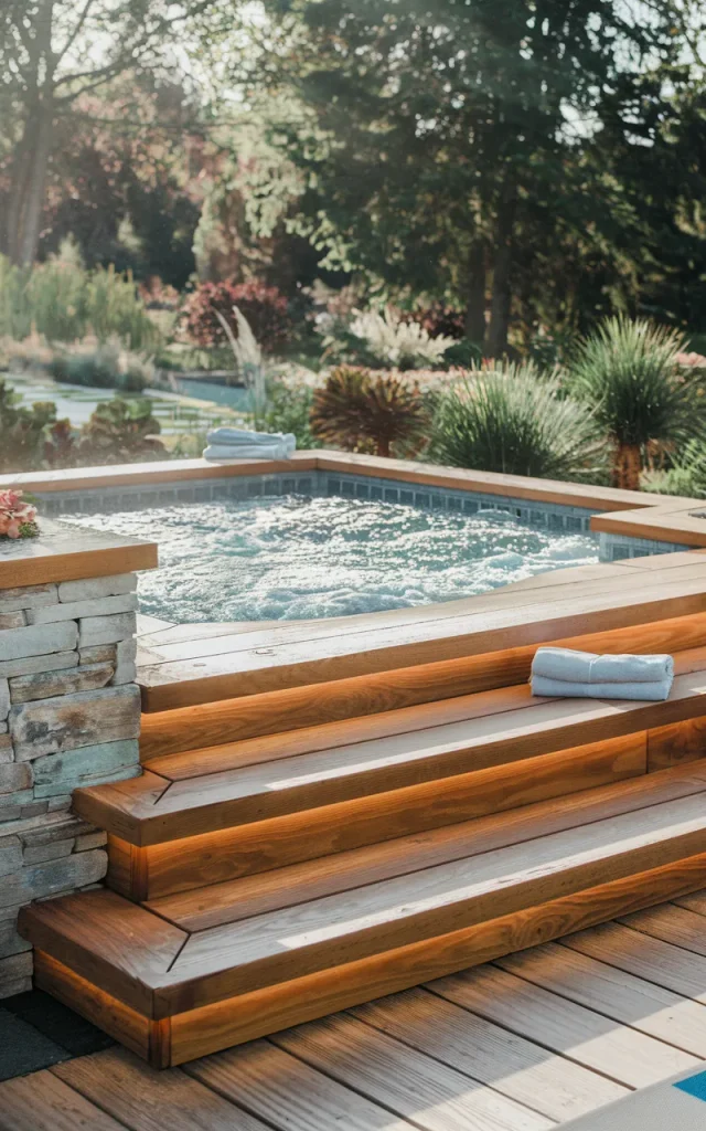 Add Built-In Steps Around the Tub