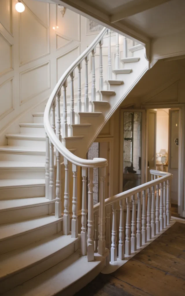 Add Decorative White Spindles with Curves