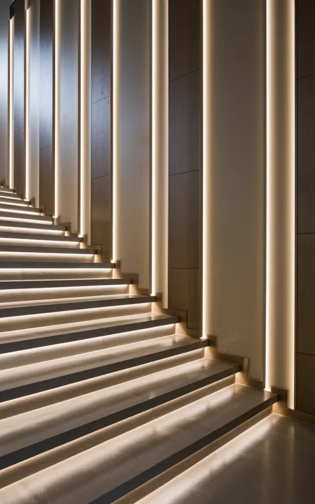 Add LED strip lighting behind raised panels