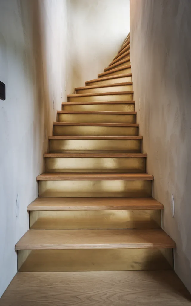 Add Subtle Stair Nosing in a Metallic Finish