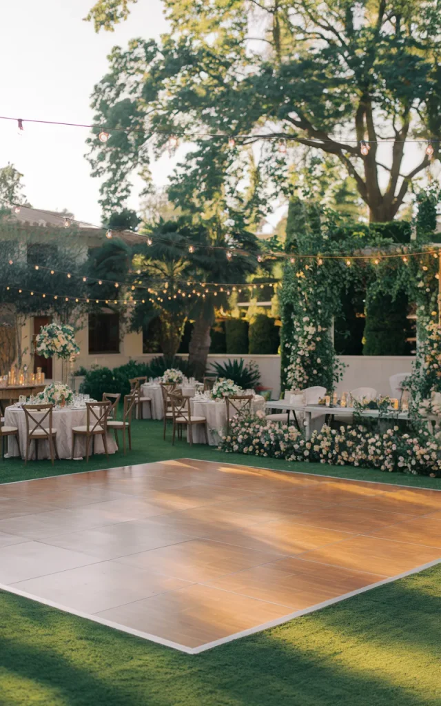 Add a Backyard Wedding Dance Floor