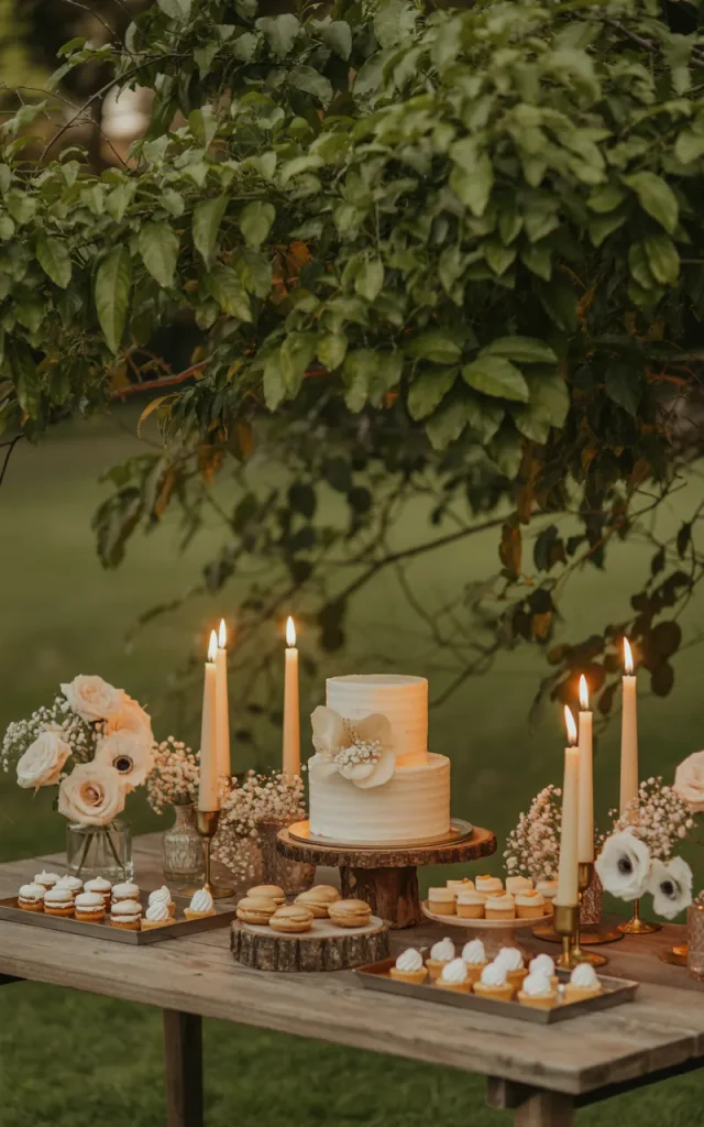 Add a Candlelit Dessert Station