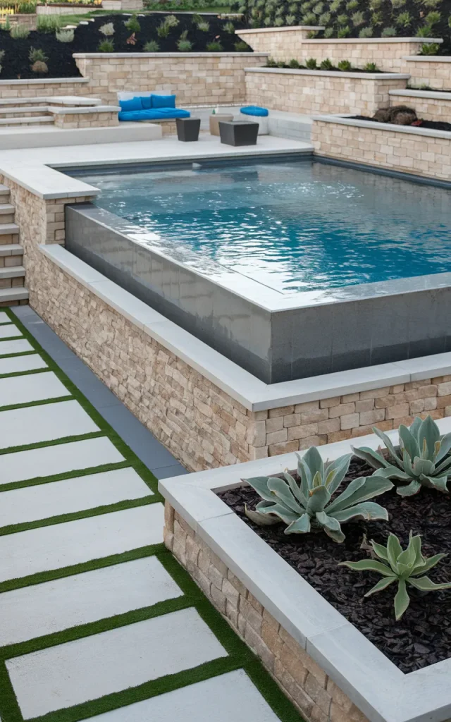 Add a Raised Pool With an Architectural Edge