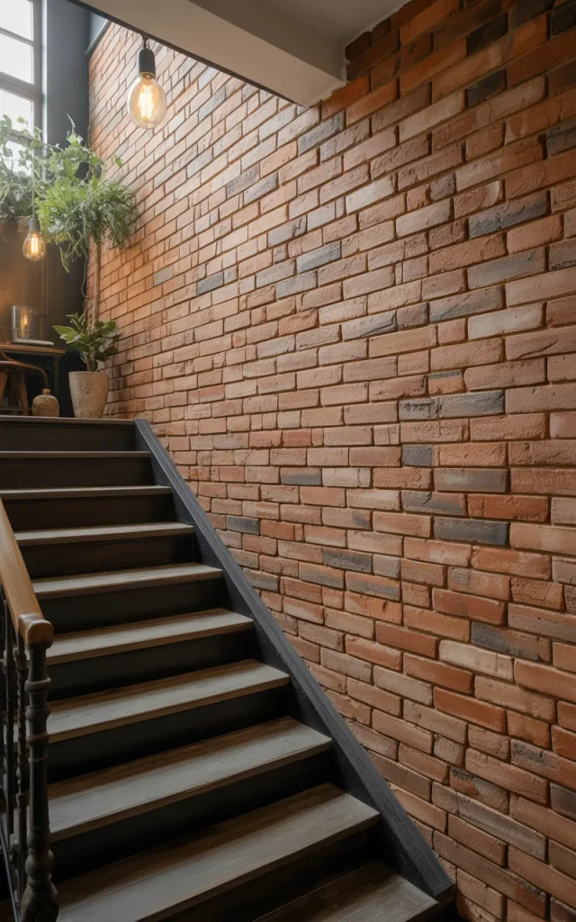Add a Rustic Stone or Brick Feature Wall