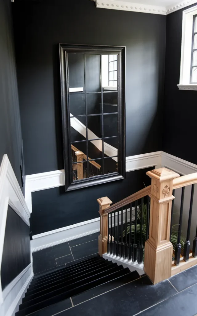 Add a Statement Mirror With a Dark Frame