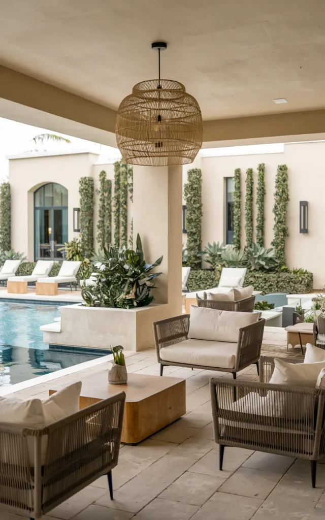 Add a Statement Poolside Chandelier