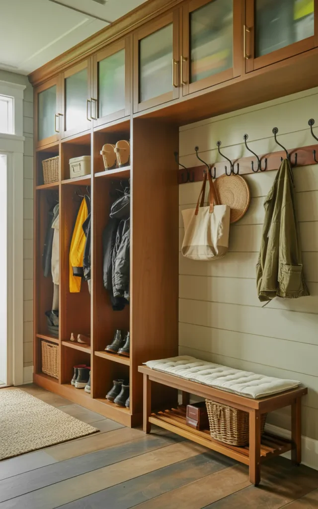 Add a full-height cabinet for seasonal gear.