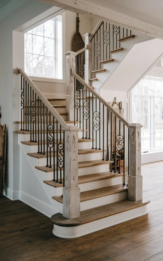 Add a rustic finish with slightly weathered iron