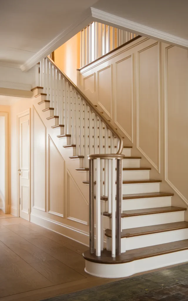 Add a slim brass railing for quiet luxury
