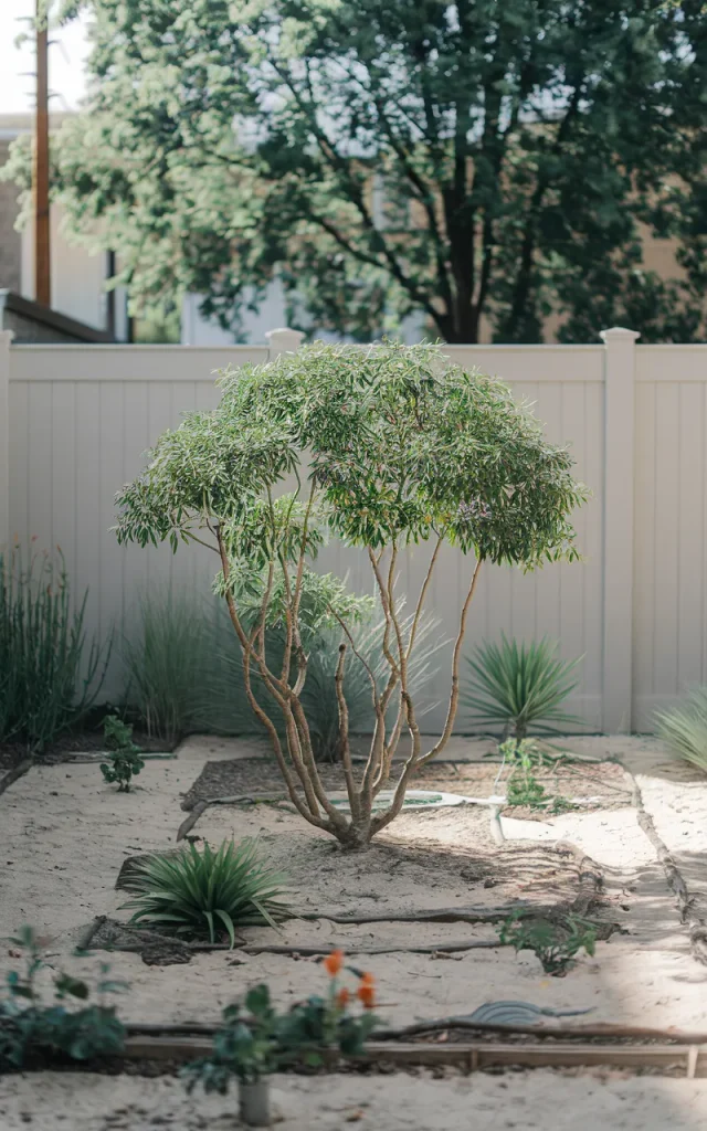 Add a small tree for vertical interest.