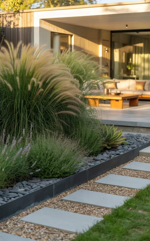 Add ornamental grasses for movement.