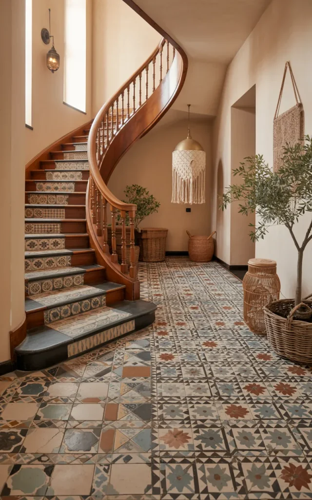 Add patterned Moroccan tiles for instant character