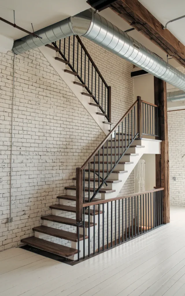 Apply textured faux brick wallpaper for a loft-style feel