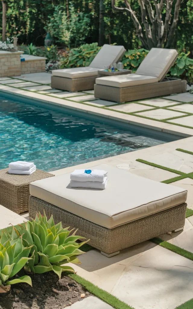 Arrange Oversized Poolside Loungers