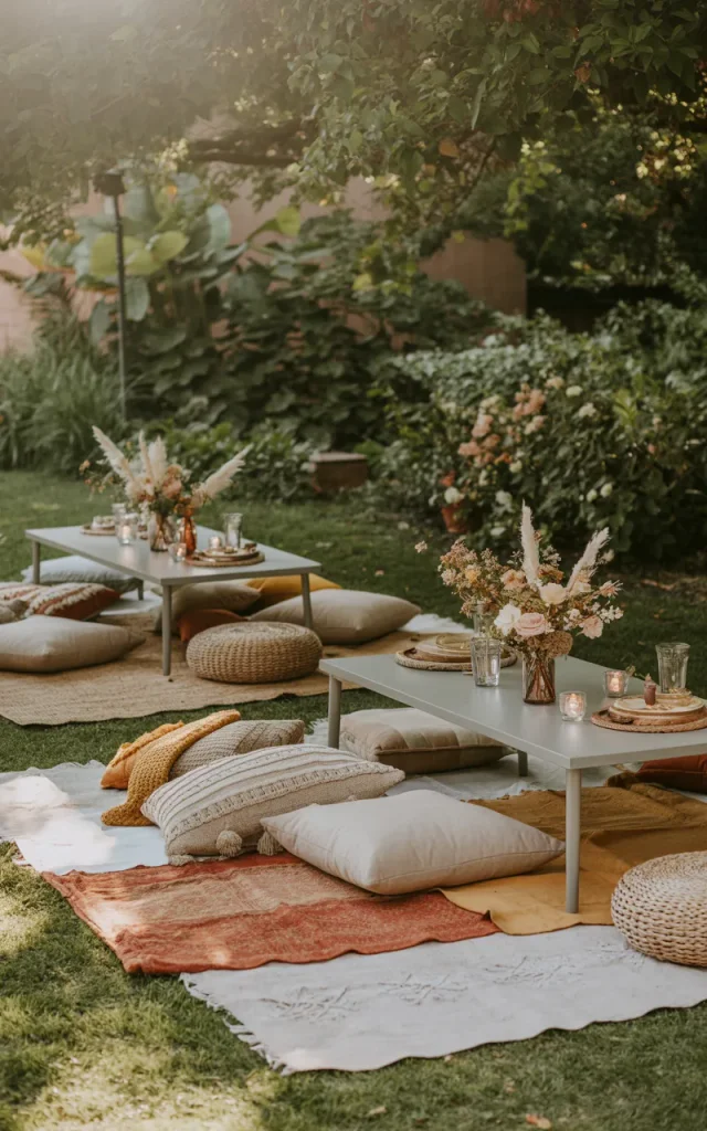 Arrange a Backyard Wedding Picnic Area