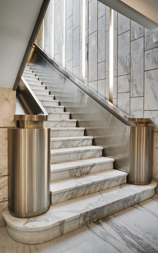 Blend Marble with Stainless Steel for a Modern Edge