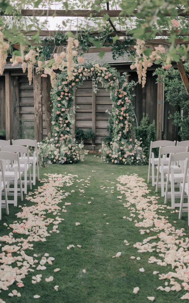 Build a Backyard Ceremony Aisle With Petals