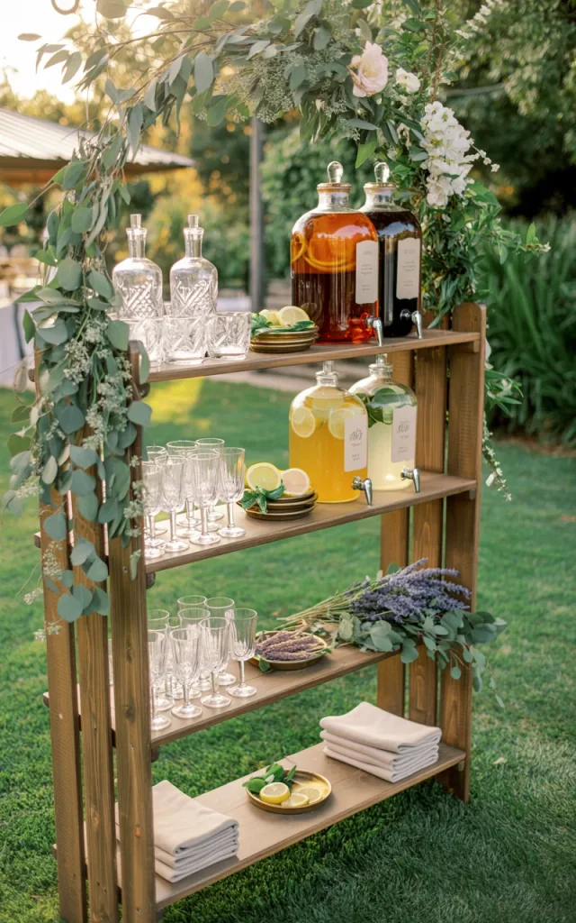 Build a Backyard Wedding Beverage Wall