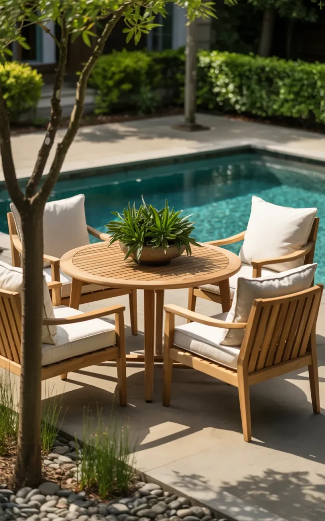 Build a Small Poolside Dining Area