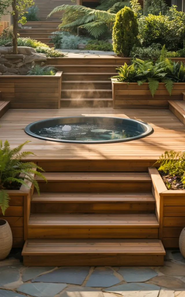 Build a Sunken Hot Tub Area