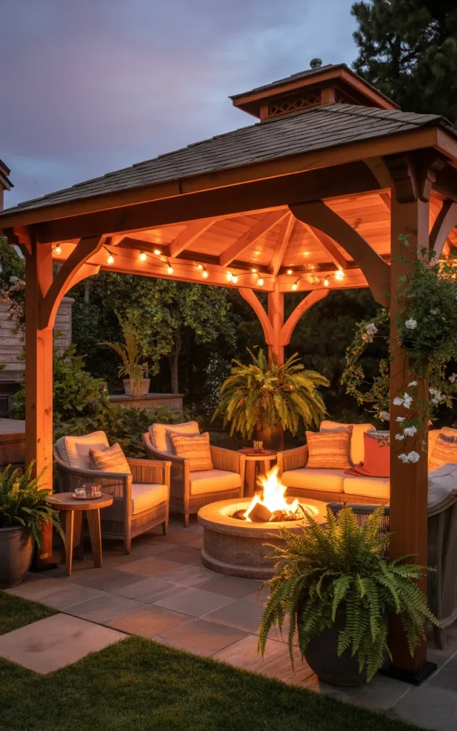 Build a cozy fire pit gathering spot.