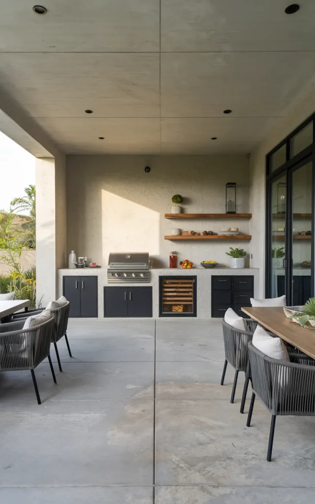 Build a small outdoor kitchen zone.