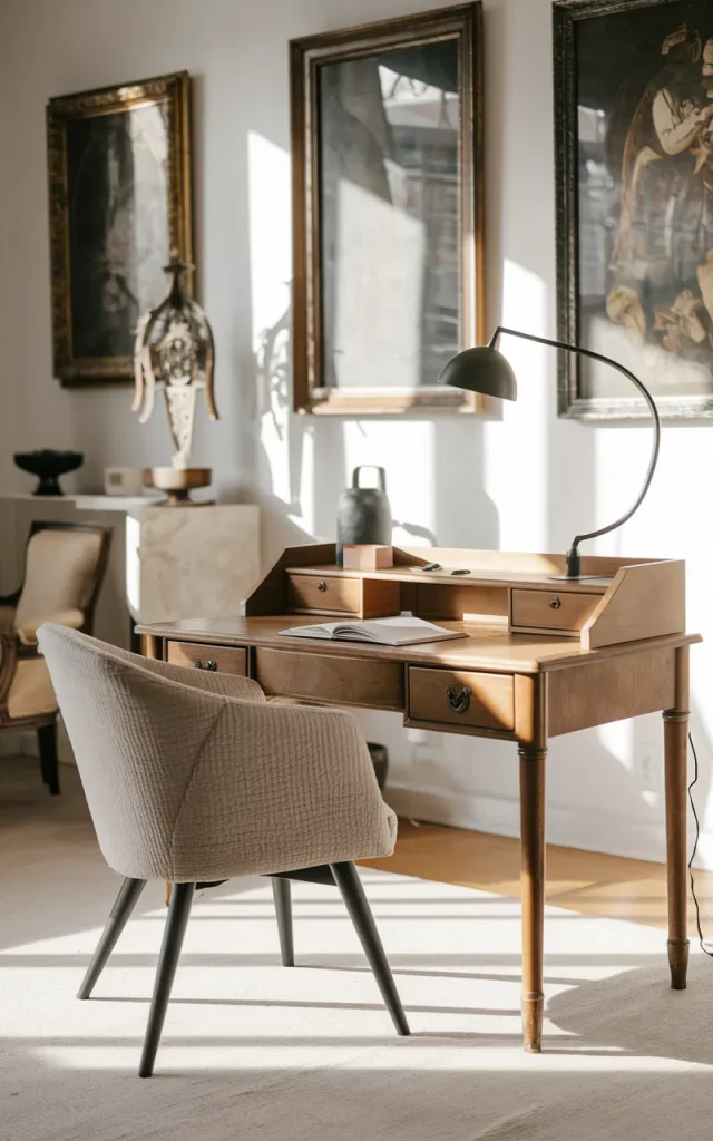 Choose a vintage-inspired desk for character.