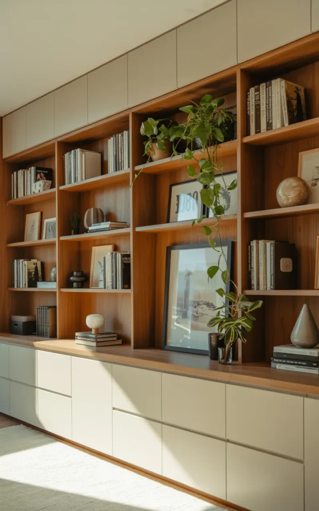 Choose built-in cabinetry for a seamless look.