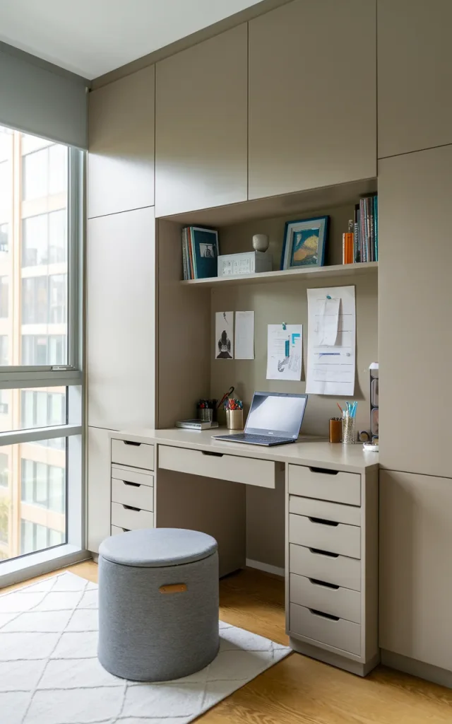 Choose furniture with hidden storage.