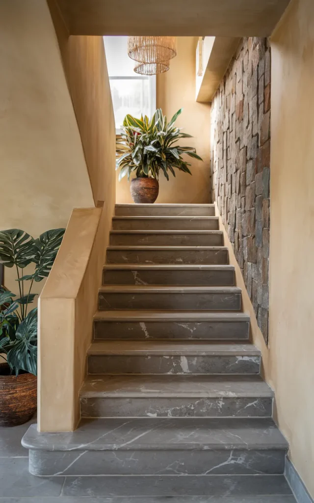 Combine Grey Marble with Warm Beige Walls