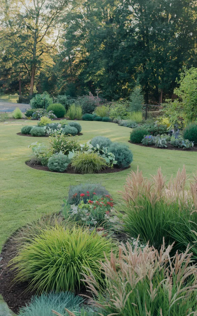 Combine Lawn With Generous Planting Islands