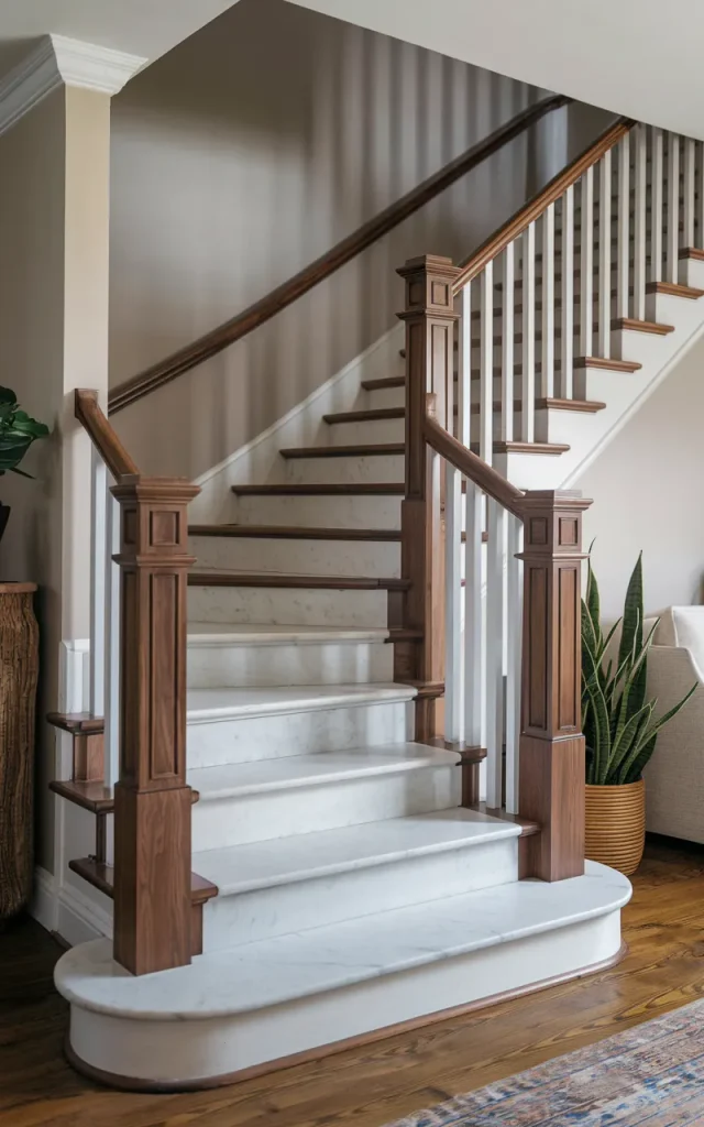 Combine Marble with Wooden Risers