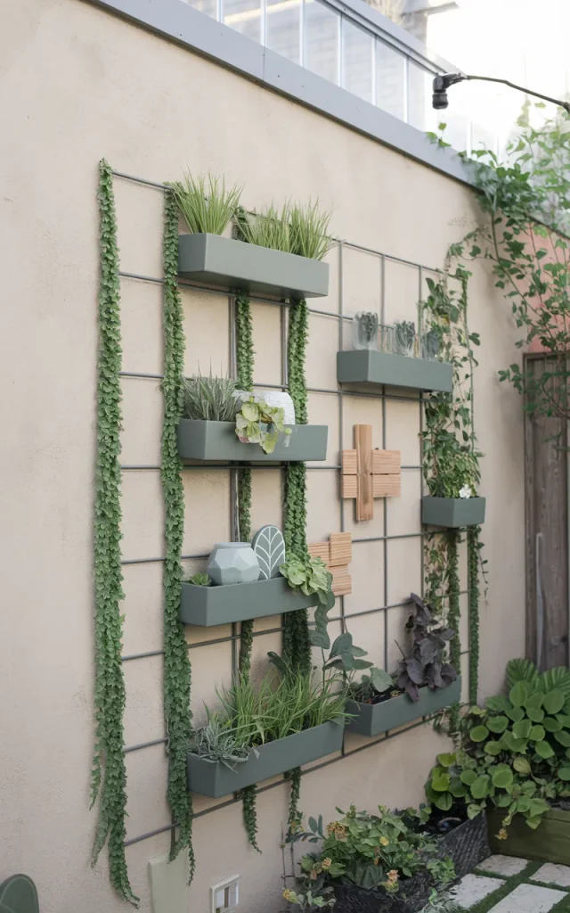 Convert a blank wall into a garden feature.