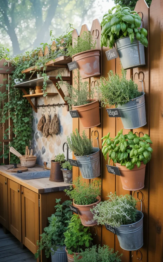Create a Backyard Herb Garden Wall